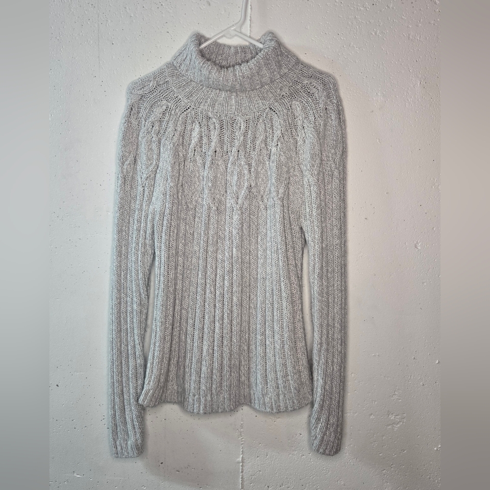 St. John's Bay Light Gray Turtleneck Sweater - Picture 2 of 7